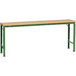 Manuflex Grundtisch UNIVERSAL Spezial, 2000 x 800 mm, Multiplex natur, resedagrün