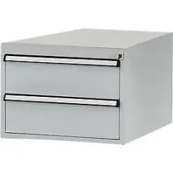 Manuflex Schubladen-Unterbauten, für Werkbank Profi Tiefe 700 mm, alusilber
