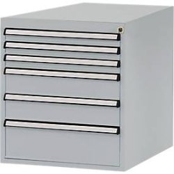 Manuflex Schubladen-Unterbauten, für Werkbank Profi Tiefe 700 mm, alusilber