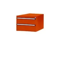 Manuflex Schubladen-Unterbauten, für Werkbank Profi Tiefe 700 mm, rotorange