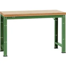 Manuflex Werkbank Profi Standard, Tischplatte Multiplex B 1500 x T 700, resedagrün