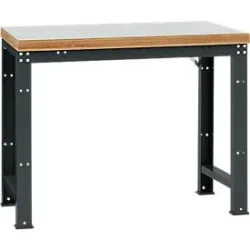 Manuflex Werkbank Profi Standard, Tischplatte Kunststoff B 1250 x T 700, anthrazit