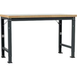 Manuflex Werkbank Profi Spezial, Tischplatte Kunststoff, 1500 x 700 mm, anthrazit