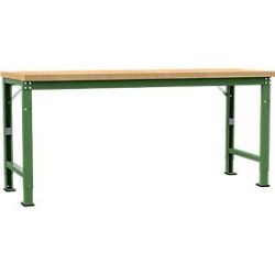 Manuflex Werkbank Profi Spezial, Tischplatte Multiplex, 2000 x 700 mm, resedagrün