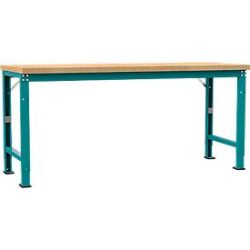 Manuflex Werkbank Profi Spezial, Tischplatte Multiplex, 2000 x 700 mm, wasserblau