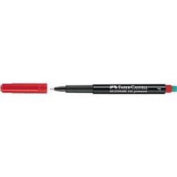 Marker Faber-Castell Multimark, inkl. Spezialradierer, rot, F, permanent