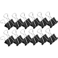 MAUL Foldbackklammern, 19 mm, schwarz, 12 Stück