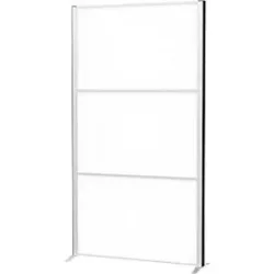 MAUL Stellwandsystem MAULconnecto, 3 Whiteboard-Steckmodule, Klettverbindung, H 1800 x B 1000 mm, silber