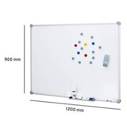 MAUL Whiteboard 2000 + 31teiliges Zubehör-Set, platingrau