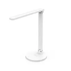 meet by Paperflow ATIAS LED-Tischleuchte weiss, 900 lm, verstellbarer Gelenkarm, Qi-Ladepad & USB, CCT
