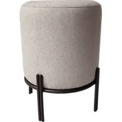 meet by Paperflow Hocker  Nest, mit Schutzkappen, Polyester & Stahl, grau