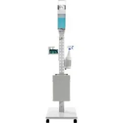 Mobile Hygienestation Manuflex Proficlean Pro, modular, B 400 x T 400 x H 1300 mm, Stahl, lichtgrau RAL 7035