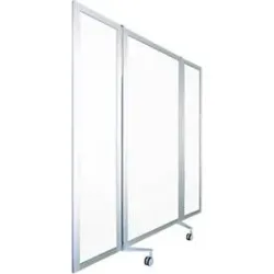 Mobile Stellwand, Metall weiss, magnethaftend