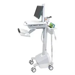 Mobiler Visitenwagen ergotron® StyleView SV42, bis 14,1 kg, für Bildschirme bis 24?, Arbeitsfläche B 568 x T 502 mm, feststellbare Rollen, höhenverstellbar