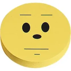 Moderationskarten, Wertungssymbol, neutral, ø 93 mm, 100 Stück, gelb