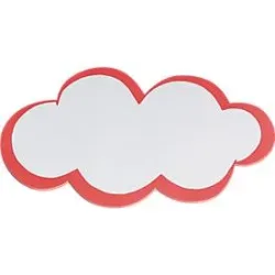 Moderationskarten, wolkenförmig, 250 x 420 mm, 20 Stück, weiss/rot
