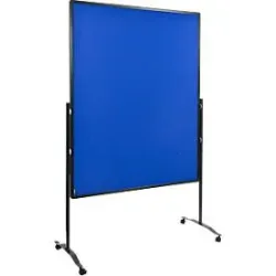 Legamaster PREMIUM PLUS Moderationswand, höhenverstellbar, Hoch- und Querformat, Filz, marineblau