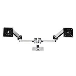 Monitorarm ergotron® LX, für 2 Displays bis 27? & bis 9,1 kg pro Monitor, Tischhalterung, höhenverstellbar, neigbar, VESA, matt-schwarz