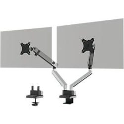 DURABLE Monitor-Halterung SELECT PLUS mit Arm für 2 Monitore, Tischbefestigung