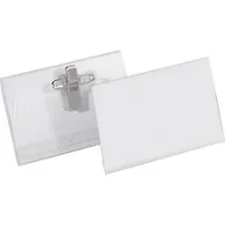 DURABLE Namensschild m. Kombiklemme 8157/19 transparent, 40x75mm 50 Stk.