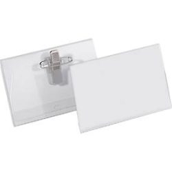 DURABLE Namensschild m. Kombiklemme 8157/19 transparent, 40x75mm 50 Stk.