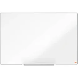 Nobo Impression Pro Wandmontierbares Magnetisches Whiteboard 1915402 Lackierter Stahl Schlankes Alurahmen InvisaMount-Montagesystem 900 x 600 mm Weiss
