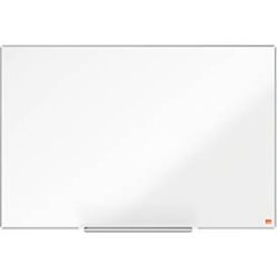 Nobo Impression Pro Wandmontierbares Magnetisches Whiteboard 1915402 Lackierter Stahl Schlankes Alurahmen InvisaMount-Montagesystem 900 x 600 mm Weiss