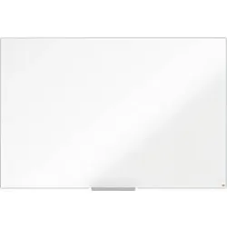Nobo Impression Pro Wandmontierbares Magnetisches Whiteboard 1915399 Emaille Schlankes Alurahmen InvisaMount-Montagesystem 1800 x 1200 mm Weiss