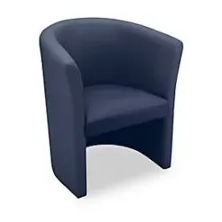 NowyStyl Cocktailsessel CLUB, Kunstleder (100% Polyester), voll gepolstert,  Sitzhöhe 450 mm, dunkelblau
