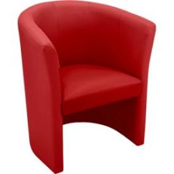 NowyStyl Cocktailsessel CLUB, Kunstleder (100% Polyester), voll gepolstert,  Sitzhöhe 450 mm, rot