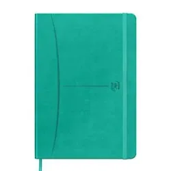 Notizbuch Oxford Signature, DIN A5, 80 Blatt, kariert, mit linkem Rand, Optik Paper®, türkis