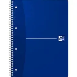 Oxford Office-Collegeblock, DIN A4+, 70 Blatt kariert, 5er Pack, blau