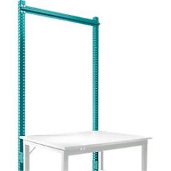 Aufbauportal, Grundtisch STANDARD Arbeitstisch-/Werkbanksystem UNIVERSAL/PROFI, 1250 mm, wasserblau