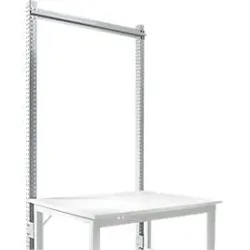Aufbauportal, Grundtisch STANDARD Arbeitstisch-/Werkbanksystem UNIVERSAL/PROFI, 1250 mm, alusilber