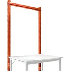 Aufbauportal, Grundtisch SPEZIAL Arbeitstisch-/Werkbanksystem UNIVERSAL/PROFI, 1250 mm, rotorange