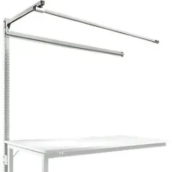 Aufbauportal m. Ausleger, Ansatztisch STANDARD Arbeitstisch/Werkbank UNIVERSAL/PROFI, 1750 mm, lichtgrau