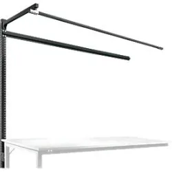 Aufbauportal m. Ausleger, Ansatztisch STANDARD Arbeitstisch/Werkbank UNIVERSAL/PROFI, 2000 mm, anthrazit