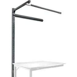 Aufbauportal m. Ausleger, Ansatztisch SPEZIAL Arbeitstisch/Werkbank UNIVERSAL/PROFI, 1250 mm, anthrazit