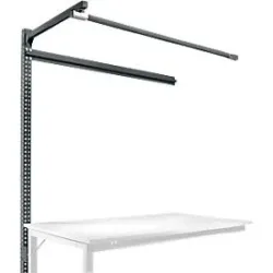 Aufbauportal m. Ausleger, Ansatztisch SPEZIAL Arbeitstisch/Werkbank UNIVERSAL/PROFI, 1500 mm, anthrazit