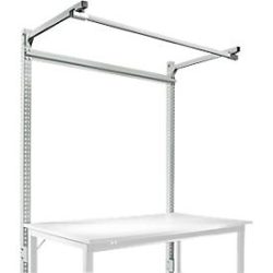 Aufbauportal m. Ausleger, Grundtisch SPEZIAL Arbeitstisch/Werkbank UNIVERSAL/PROFI, 1500 mm, lichtgrau