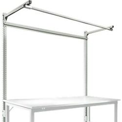 Aufbauportal m. Ausleger, Grundtisch SPEZIAL Arbeitstisch/Werkbank UNIVERSAL/PROFI, 1750 mm, lichtgrau