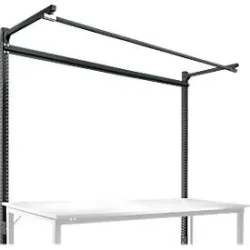 Aufbauportal m. Ausleger, Grundtisch SPEZIAL Arbeitstisch/Werkbank UNIVERSAL/PROFI, 2000 mm, anthrazit