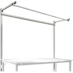 Aufbauportal m. Ausleger, Grundtisch SPEZIAL Arbeitstisch/Werkbank UNIVERSAL/PROFI, 2000 mm, lichtgrau