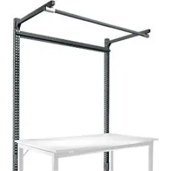 Aufbauportal m. Ausleger, Grundtisch STANDARD Arbeitstisch/Werkbank UNIVERSAL/PROFI, 1500 mm, anthrazit