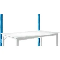 Aufbauportal, niedrig, Grundtisch STANDARD Arbeitstisch/Werkbank UNIVERSAL/PROFI, lichtblau