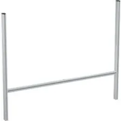 Aufbauprofileset für Treston QuatreX, ESD-leitfähig, B 1489 x T 55 x H 1200, lichtgrau RAL 7035