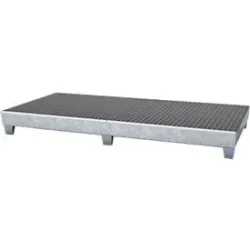 Auffangwanne WG 28, für 8 x 200 l Fässer, verzinkt