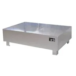 Auffangwanne BAUER WO-2/200, Stahl, unterfahrbar, feuerverzinkt, B 1200 x T 800 x H 360 mm
