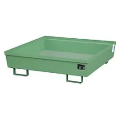 Auffangwanne BAUER AO-4/A, Stahl, 280 l, B 1200 x T 1200 x H 335 mm, grün