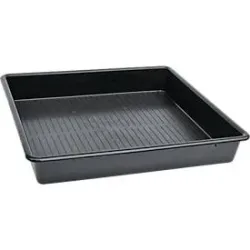Auffangwanne für Kleingebinde, mit Gitterrost, Kapazität 64,5 l, Polyethylen, schwarz
